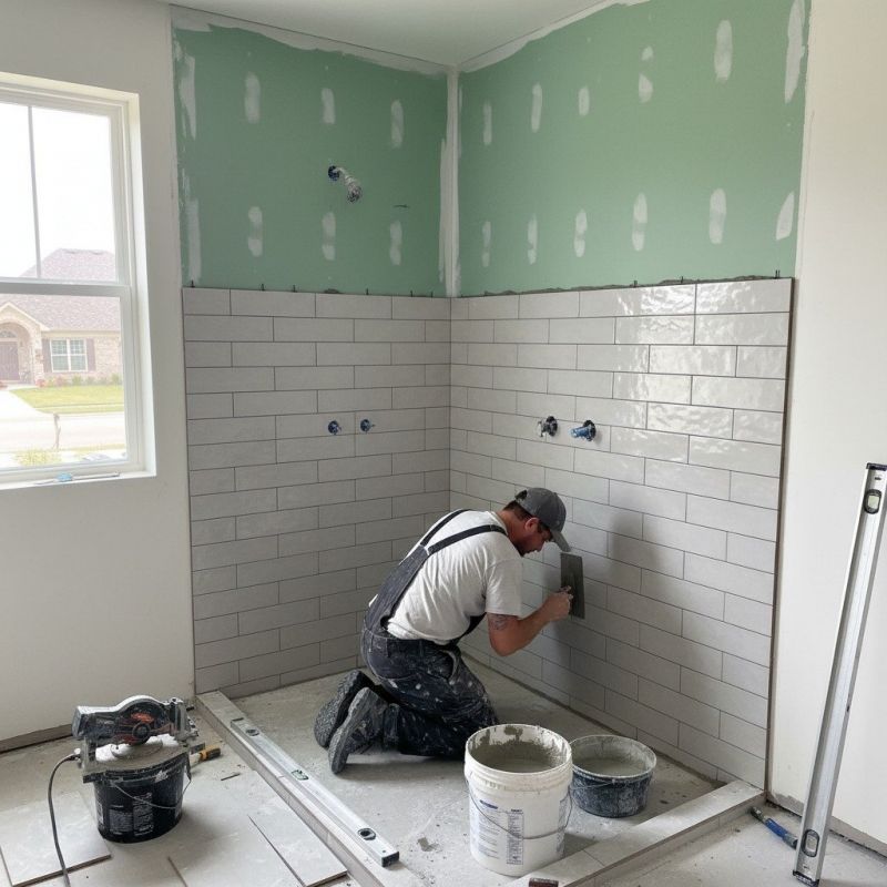 Tile Shower Floor Installation in Conroe, TX